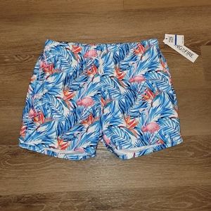 Ring of Fire Mens Shorts Swim Trunks Shorts Tropical Flamingo Size XL New